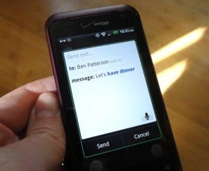 Android Voice Actions text message 300x245 How to use voice commands on your Android phone