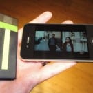 Portable AirStash flash drive wirelessly shares media files with your iPhone or iPad