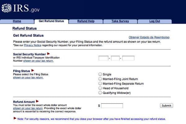 IRS Refund Status Web Page Here s The Thing IRS Refund Status Web Page Here s The Thing