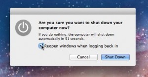 Mac shut down window 300x157 How to stop programs from launching the instant you turn on your Mac