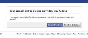 Facebook confirm deletion page 300x130 How to permanently delete your Facebook account