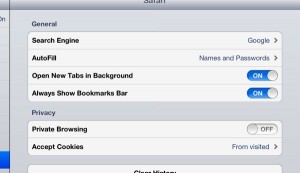 Safari for iPad settings 300x173 3 must know tips for Safari on the iPad 