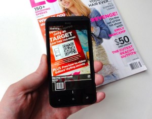 Scanning a QR code with an Android phone 300x235 What are QR codes, and what are they for? (reader mail)