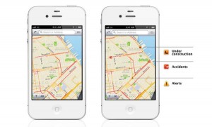 Real-time traffic alerts in iOS 6