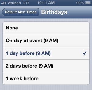 iPhone birthday alert settings 300x293 iPhone tip: How to take charge of birthday alerts 