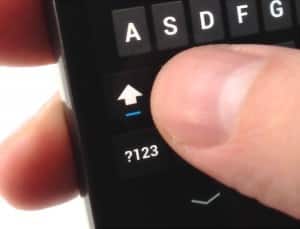 Android caps lock key 300x229 6 essential Android typing tips