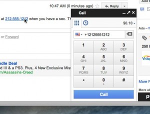 Gmail click a number to dial 300x228 Free phone calls through Gmail: 8 things you need to know
