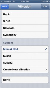 iPhone custom vibration settings 169x300 iPhone tip: Create custom vibrations for your contacts