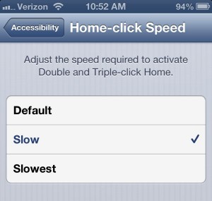 iPhone home click speed setting 300x285 iPhone tip: Make it easier to double click the Home key