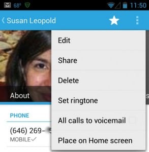 Android People app options 293x300 Android tip: How to add a contact to your home screen