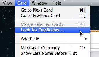 Contacts look for duplicates option Mac tip: How to find and merge duplicate contacts