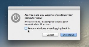 Mac shutdown prompt