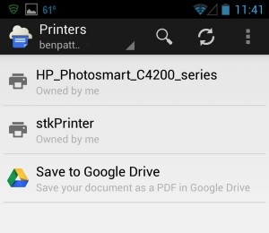 Google Cloud Print select printer Android 300x260 Android tip: How to print directly from your phone