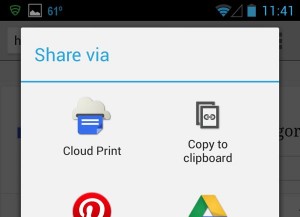 Google Cloud Print share screen 300x217 Android tip: How to print directly from your phone