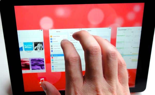 iPad swipe up to multitask