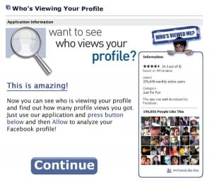 Reminder: Avoid those "see who viewed your profile" apps on Facebook