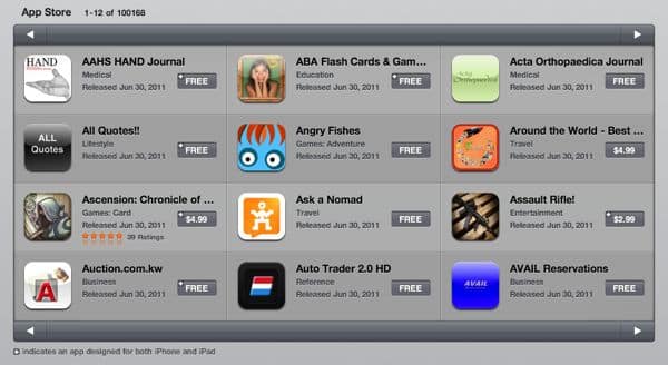 Number of iPad apps in App Store: 100,000 and counting