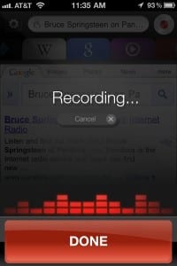 Dragon Go for iPhone: Got a question? Just speak into the microphone