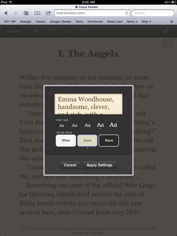 kindle web reader uk