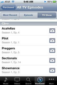 iPhone re download TV shwos 200x300 How to re download purchased apps, music, and videos to your iPhone or iPad