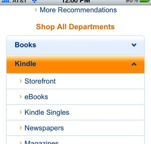 Kindle store for iPhone Kindle store for iPhone 300x286 How do I buy Kindle books on my iPhone? (reader mail)