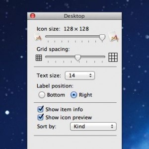Show View Options window 300x300 6 ways to give your Mac desktop icons a makeover