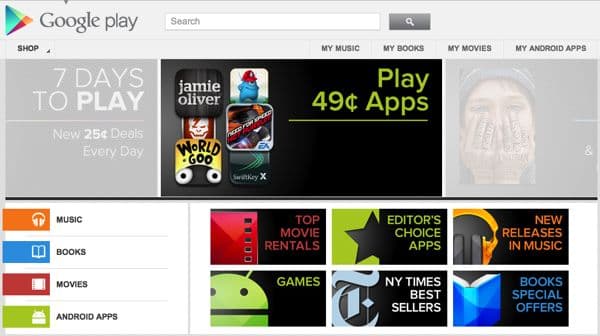 "Google Play" is new home for Android apps, music, videos, and books