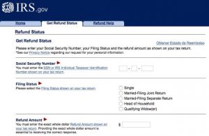 status of federal refund