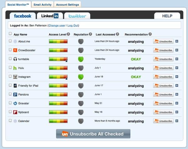 Social Monitor warns you of sketchy Facebook, Twitter apps