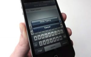 iPhone shake to undo button