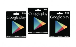 Google Play gift cards Google Play gift cards 300x186 How to gift an Android, iPhone, or iPad app