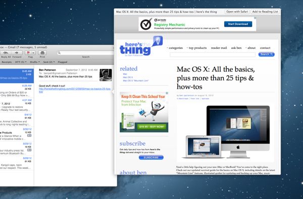 hyperlink for email on mac mail to