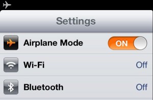 iOS Airplane mode