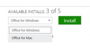 Microsoft Office 365 PC and Mac installs