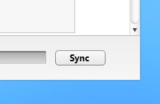 iTunes sync button