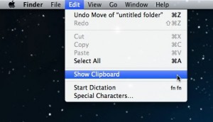 Mac Show Clipboard menu item