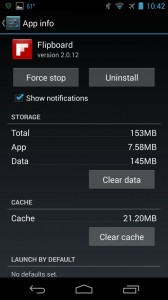 Android storage app details