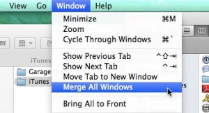 Mavericks merge all windows