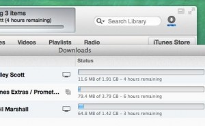 iTunes background downloads
