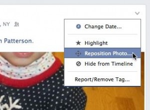 Facebook photo reposition tool