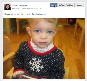 Facebook reframed photo save button