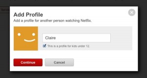 Adding a new Netflix profil