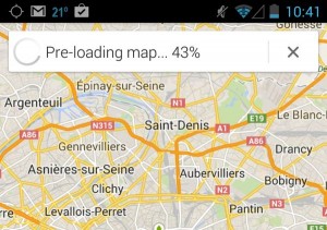 Google Maps pre-loading offline map