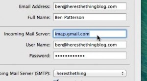 Mac Mail IMAP settings