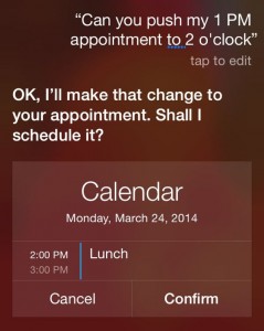 Use Siri to move an appointment