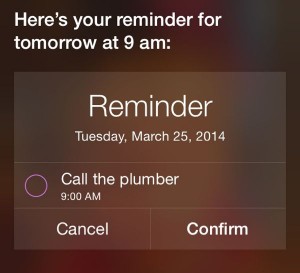 Use Siri to schedule a reminder