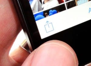 iOS Share button in Photos app