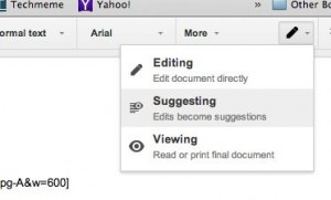 Google Docs Suggesting option