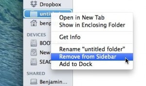 Remove a folder from the Mac sidebar