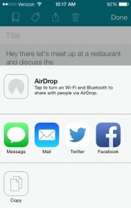 SwiftKey for iOS sharing options